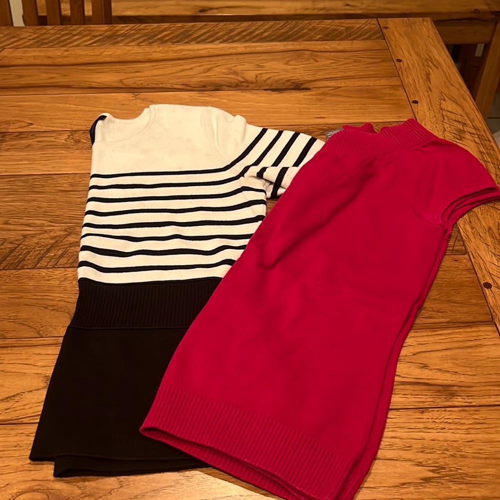 Ann Taylor Bundle of 2 Light Sweaters Stripe